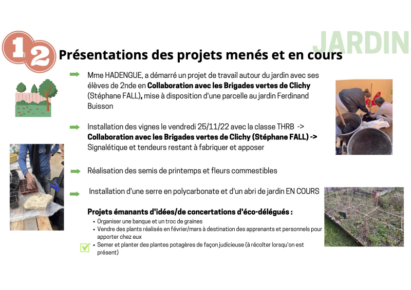 Réunion E3D n°6 Année scolaire 2022-2023 Mercredi 15 Février 2023